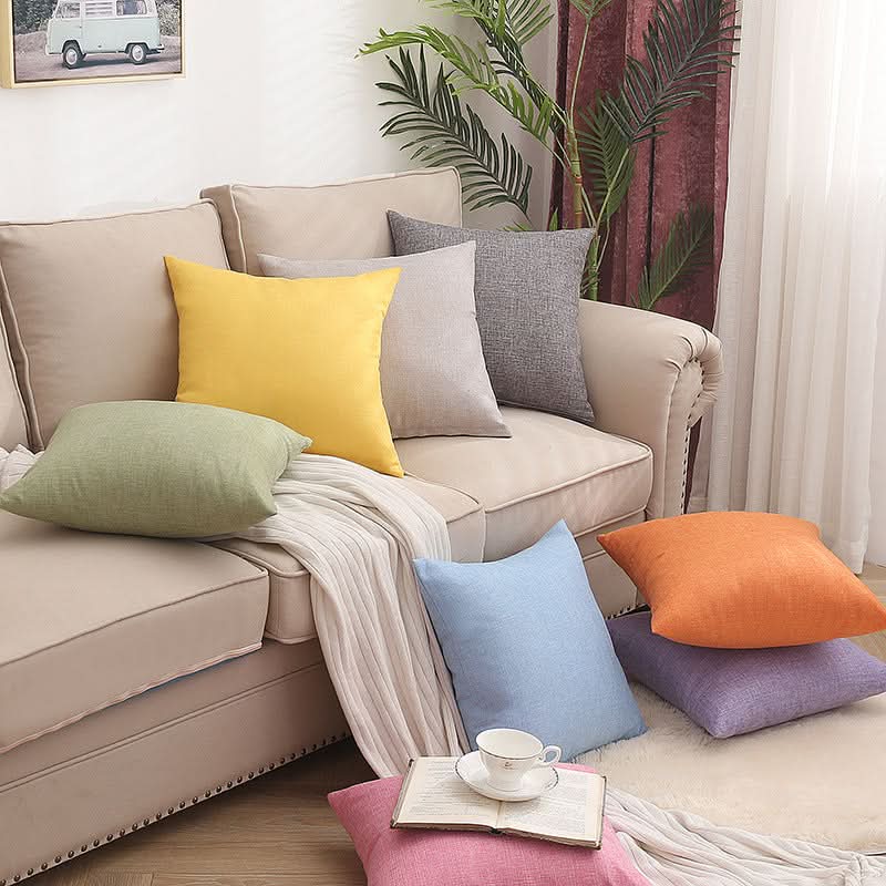 Nordic Style Linen Sofa Pillow Set - Set of Two