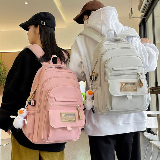 Unisex Large Capacity Nylon School Backpack – Versatile Travel Bag