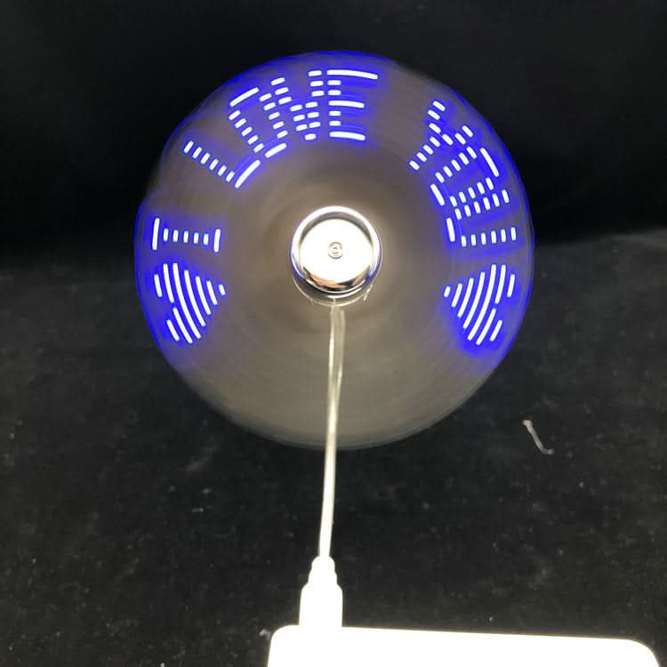 USB Luminous Fan with Flash Text