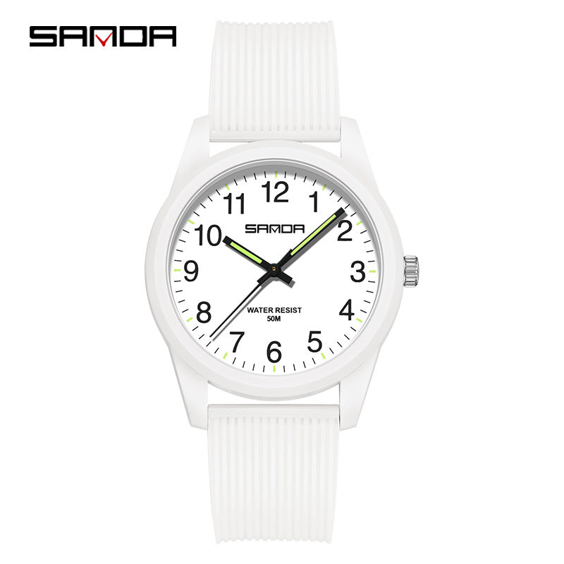 Sanda Dual Calendar Couple Quartz Watch – Waterproof Fashion Watch for Men & Women