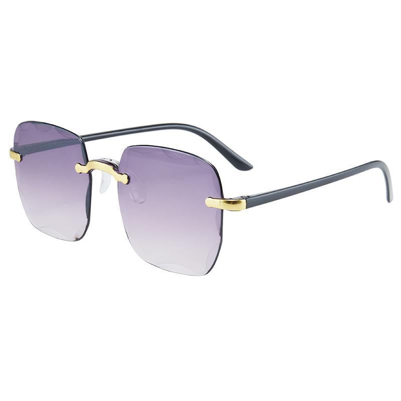 Women’s Frameless Box Sunglasses – UV Protection Cut-Edge Fashion Shades