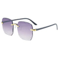 Women’s Frameless Box Sunglasses – UV Protection Cut-Edge Fashion Shades