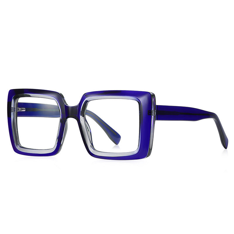 Anti-Blue Light Oversized Square Glasses – TR90 Fashion Eyewear for Women
