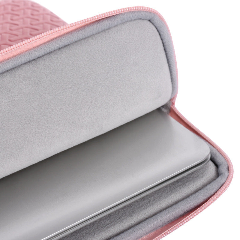 Geometric Laptop Sleeve – Waterproof PU Leather Case for 11–15" MacBook & More