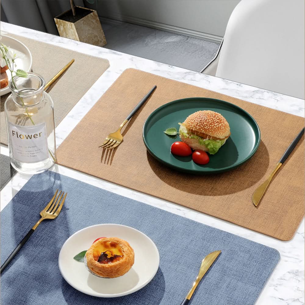 Double-Sided Leather Waterproof Dining Placemat