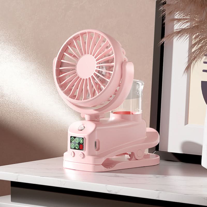 Mini USB Mist Fan – Portable Rechargeable Spray Cooling Fan