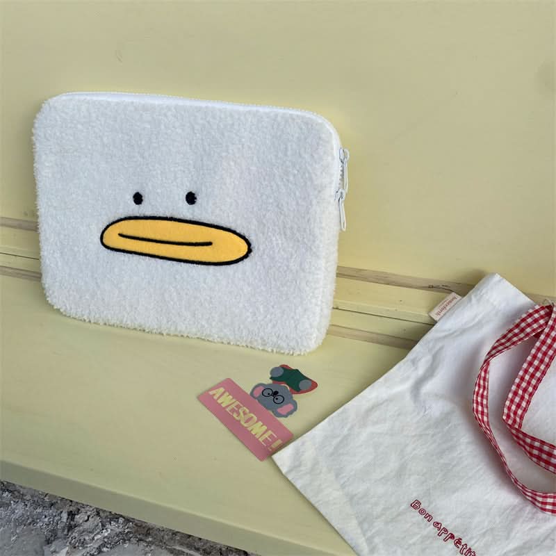Cute Duck Plush Laptop Tablet Bag 11-15 Inch