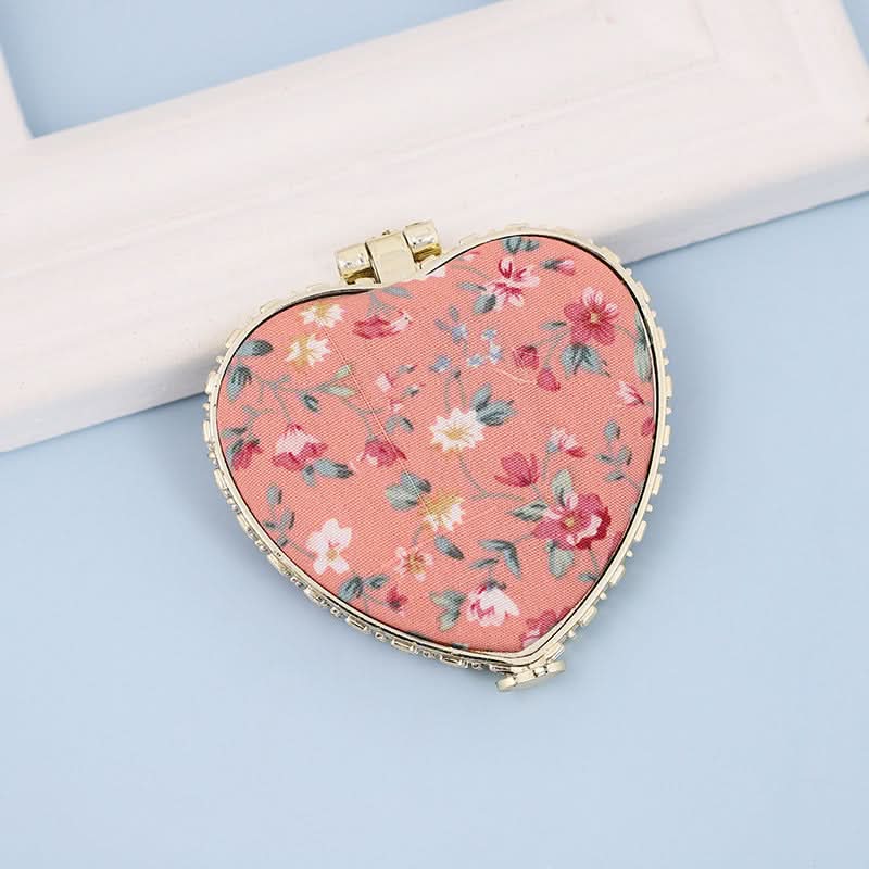 Chinese-Style Portable Mini Makeup Mirror - Double-Sided Folding Design (Set of 2 pcs.)