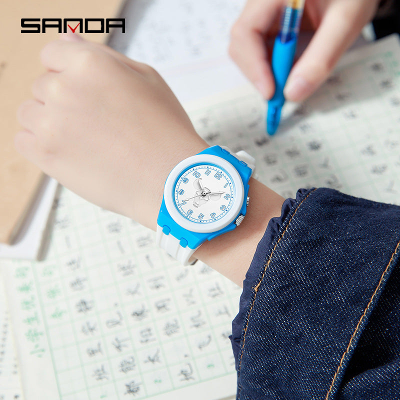 Sanda Constellation Quartz Watch – Luminous Waterproof Student Watch for Kids