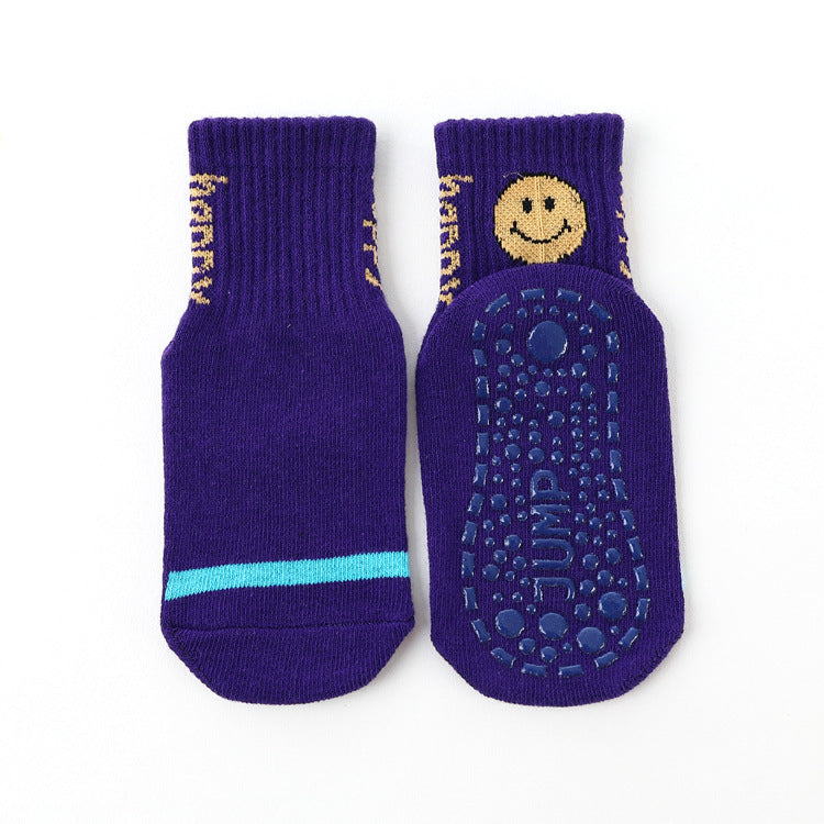 Unisex Anti-Slip Mid-Tube Socks for Kids – Breathable Playground & Yoga Floor Socks
