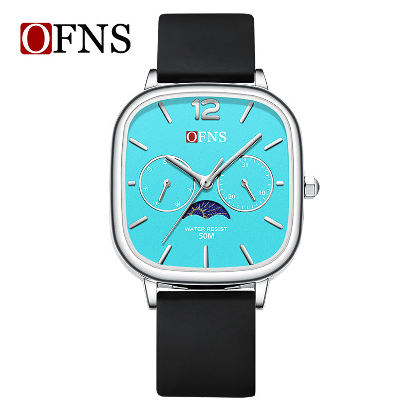 OFNS Moon Phase Quartz Watch with Calendar – Waterproof Fashion Unisex Watch