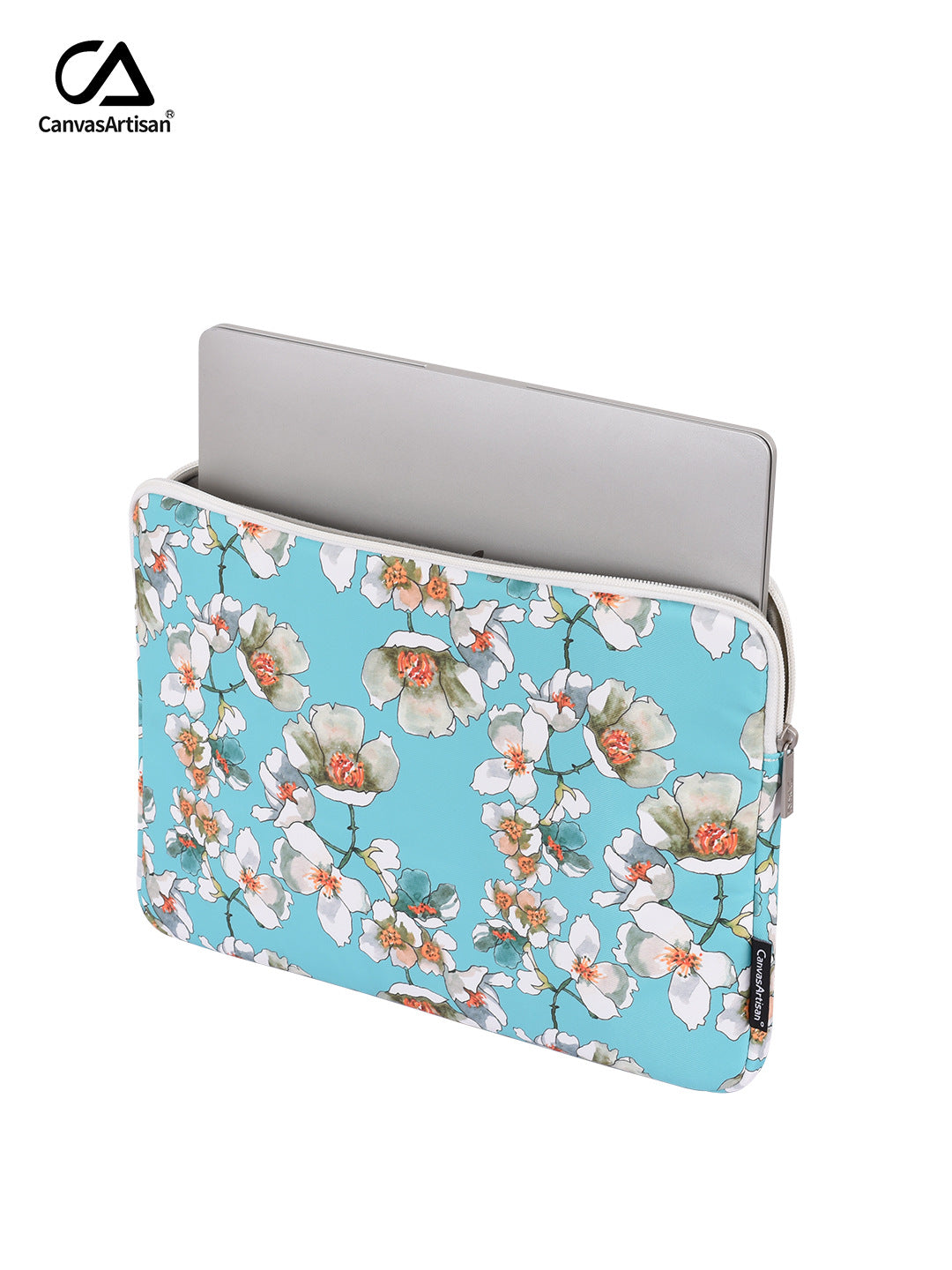 Floral Blossom Laptop Sleeve – Breathable Zippered Case for 11–15" Devices