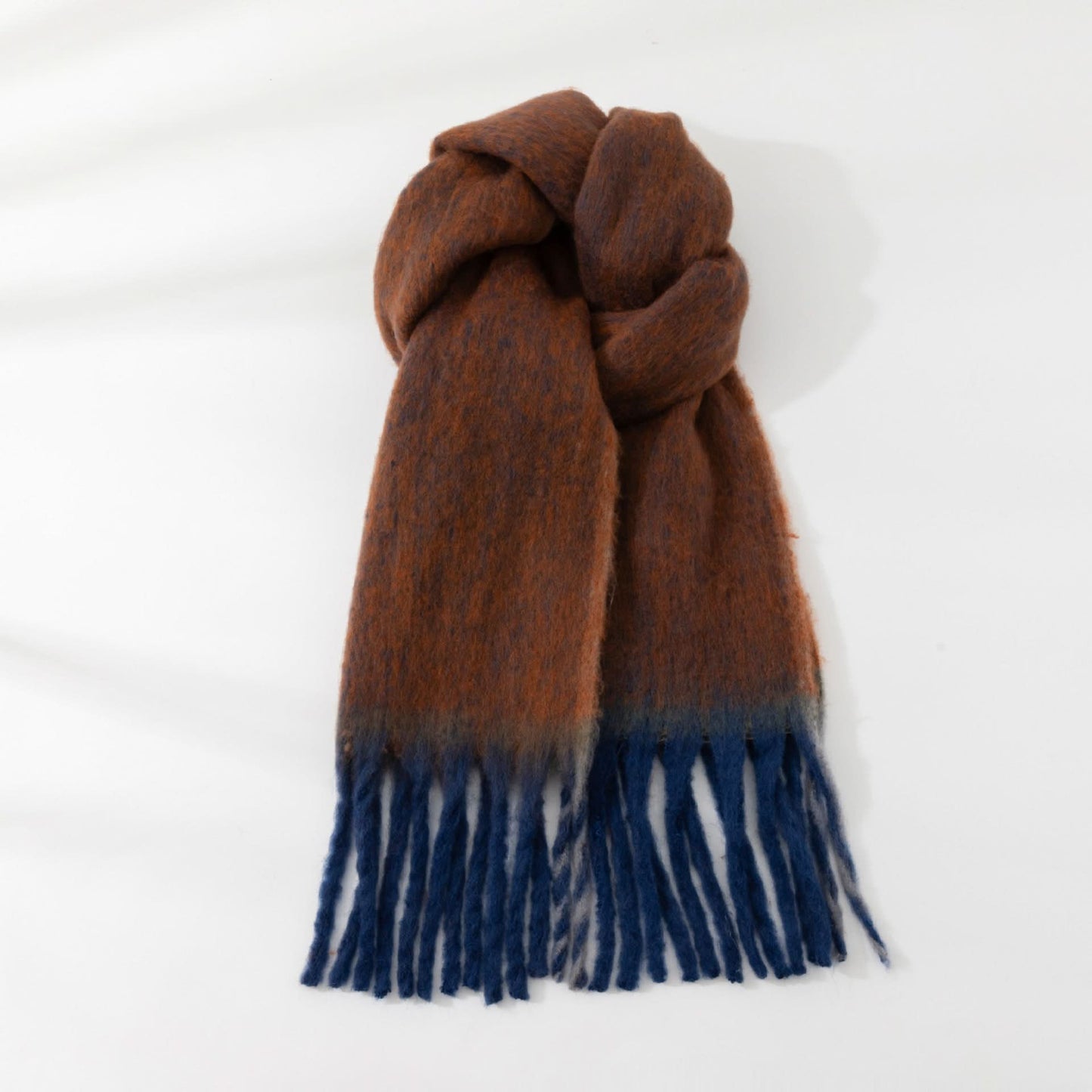 Korean Mohair Woven Winter Scarf for Women
