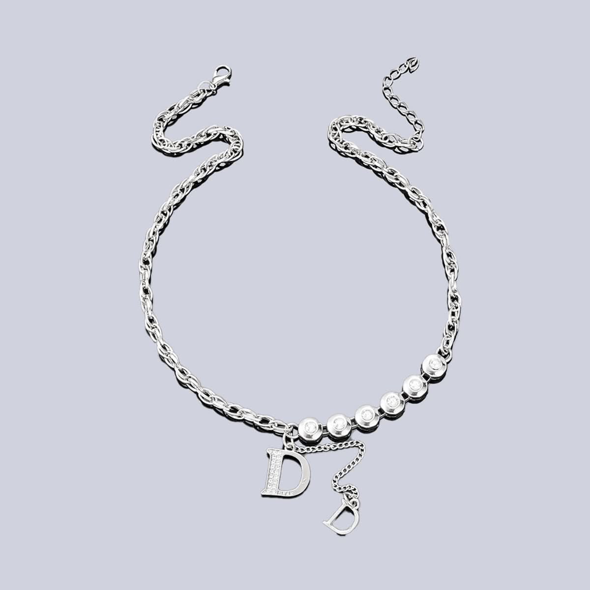 Men's Double Letter Necklace – Fashionable Statement Jewelry