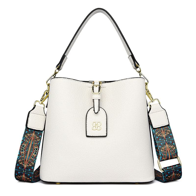 Women's Large-Capacity Stylish PU Leather Bucket Bag – Handbag for Work & Travel