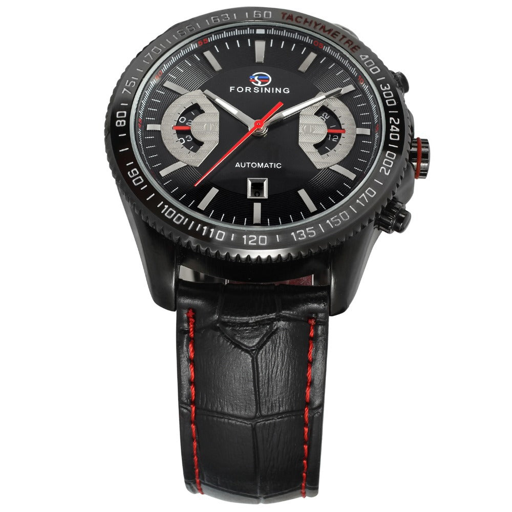 Men's Mechanical Tourbillon Watch – Month & Moon Phase Display