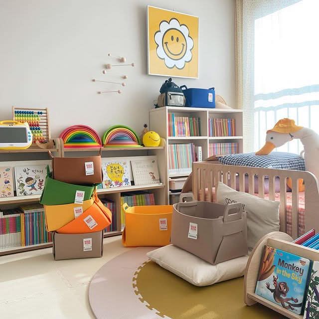 Foldable Felt Storage Basket – Kids’ Toy Organizer