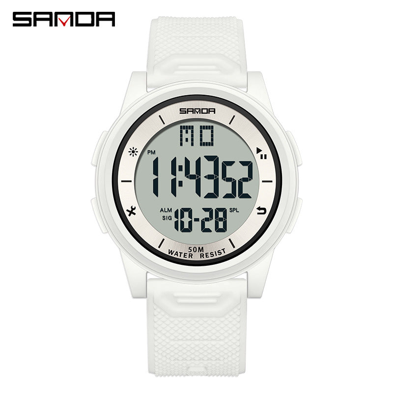 Sanda Digital Watch for Students – Waterproof Luminous Calendar Alarm Unisex Watch