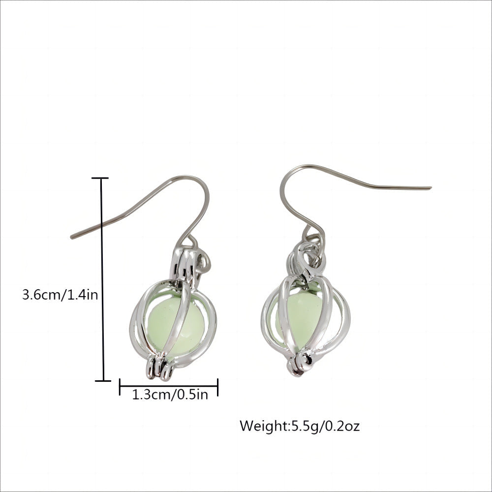 Luminous Pumpkin Halloween Earrings for Women – 3D Drop Hook Style