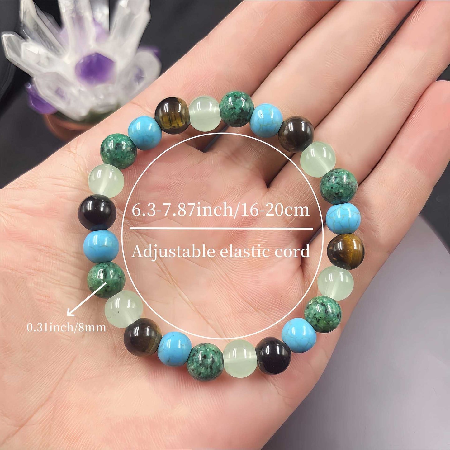 Natural Stone Beaded Bracelet for Men & Women