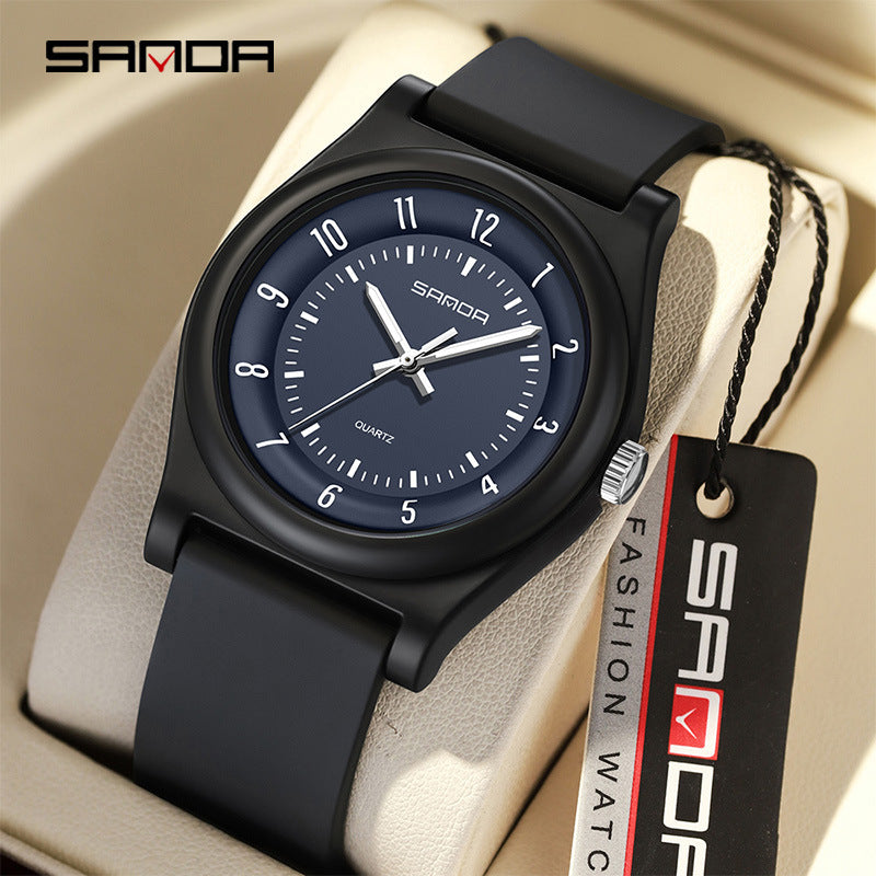 Sanda Waterproof Student Quartz Watch – Luminous Casual Unisex Wristwatch