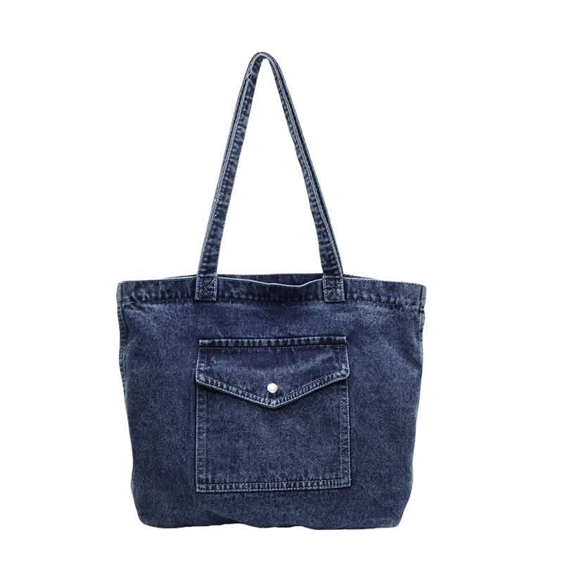 Women's Large Capacity Denim Shoulder Bag – Spring Retro Tote Bag