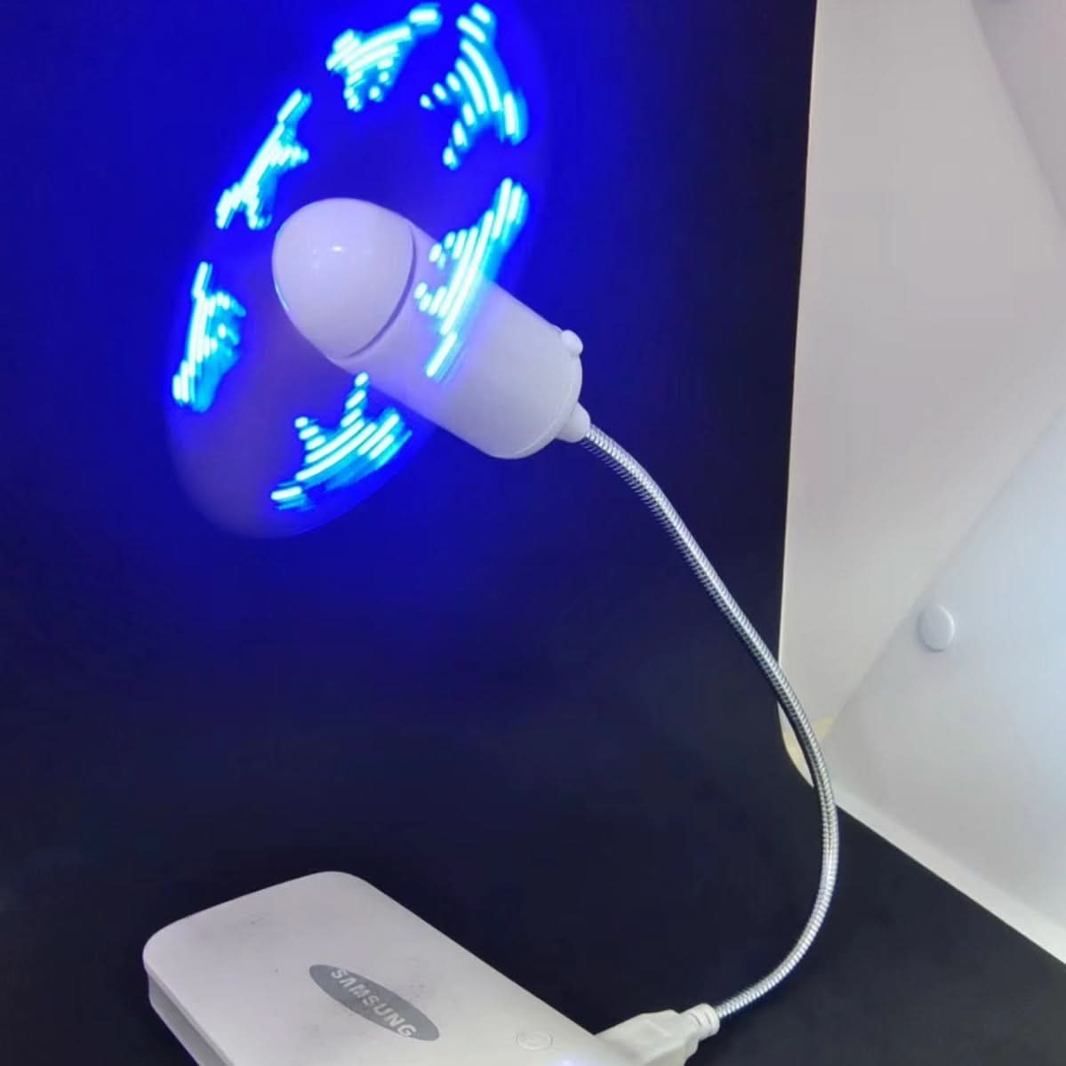 USB Luminous Fan with Flash Text