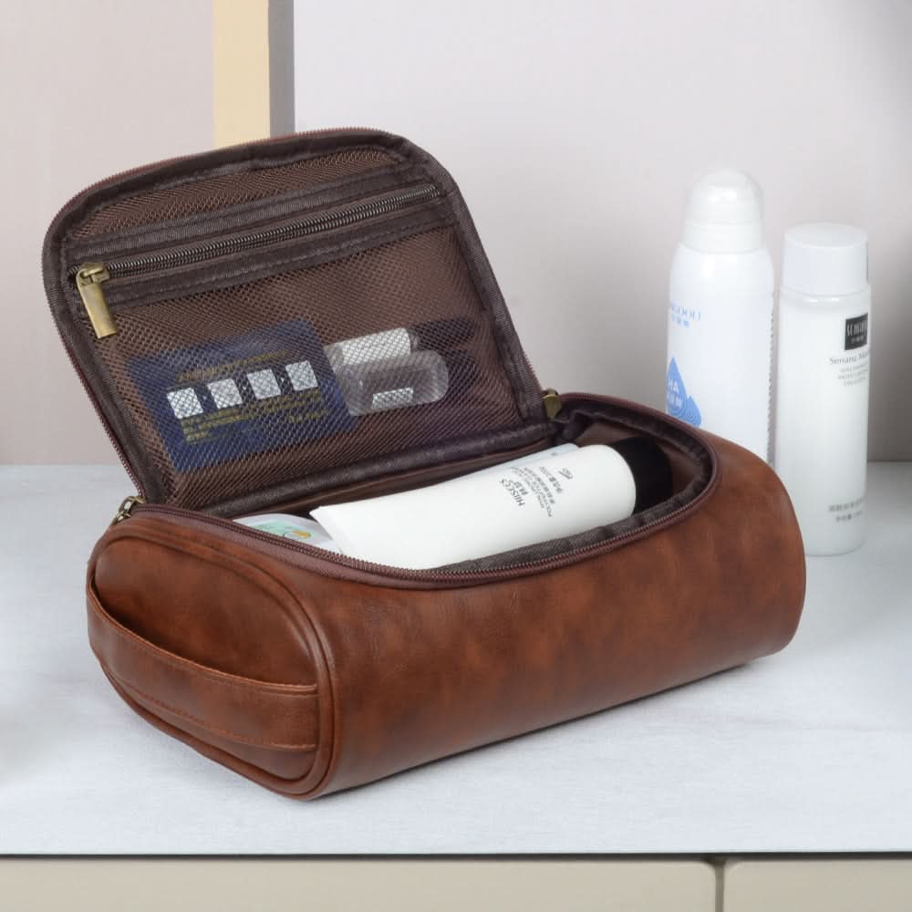 Luxury Waterproof PU Leather Cosmetic & Toiletry Bag