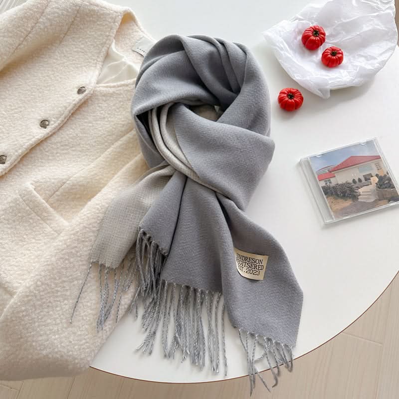 Korean Style Double-Sided Imitation Cashmere Scarf