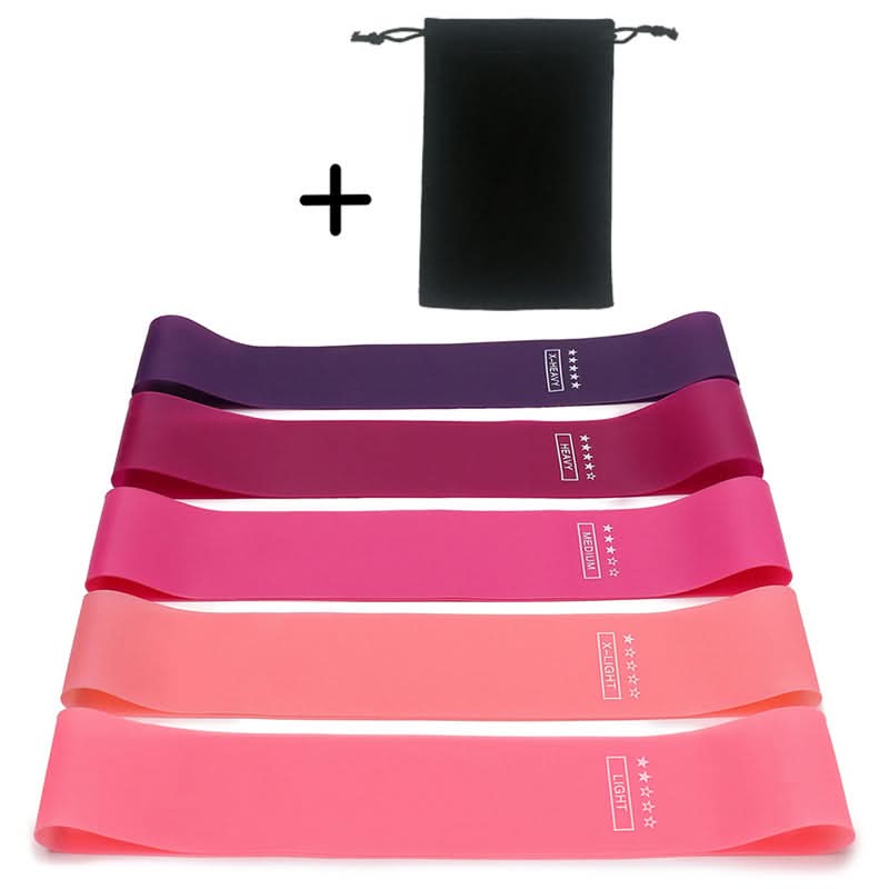 Pack of 5 Portable Resistance Bands for Women - Fitness Set