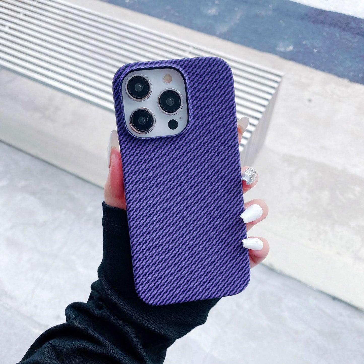 Luxury Carbon Fiber iPhone Case – Shockproof Design