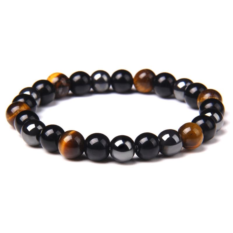 Retro Black Gallstone Energy Bracelet – Unisex