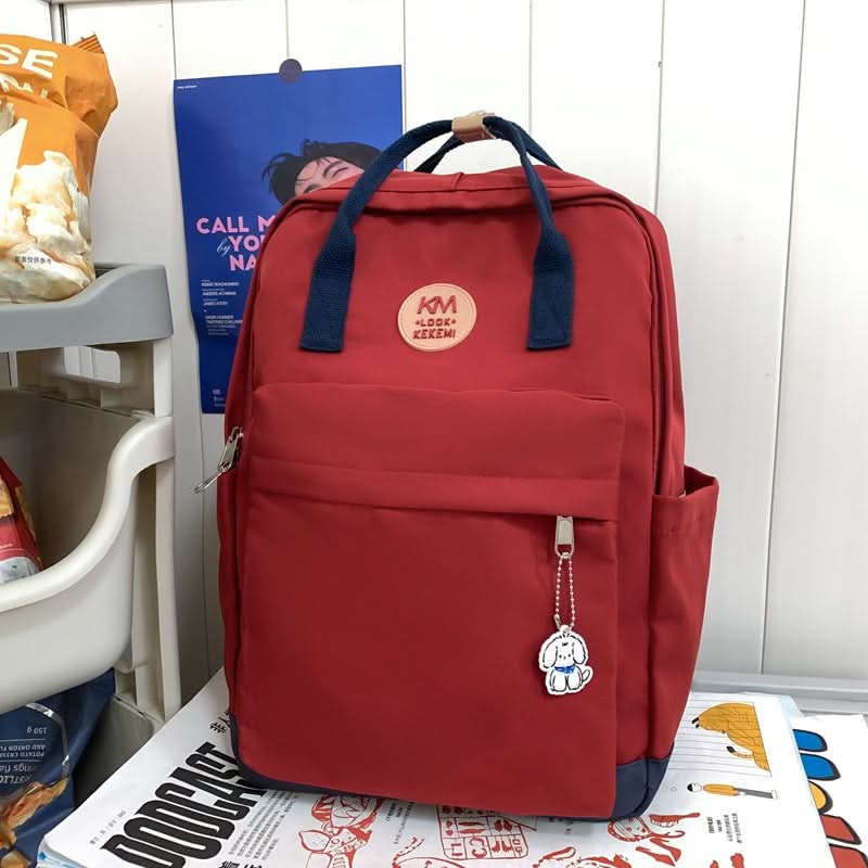 Retro College-Style Backpack – Large-Capacity School & Laptop Bag (14-Inch)