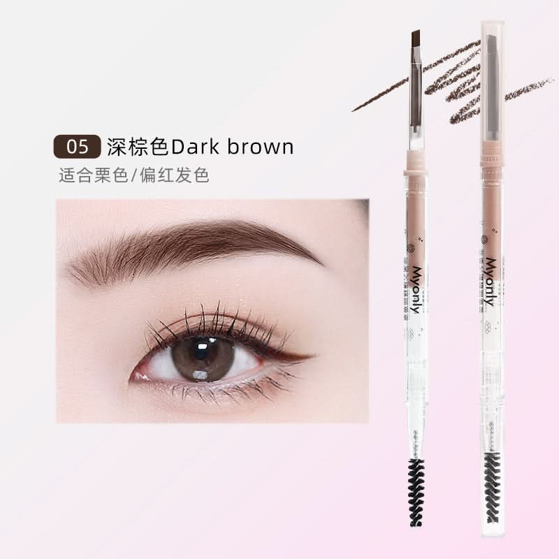 Myonly Dual-Ended Rotating Eyebrow Pencil – Ultra-Fine Triangle Tip Smudge-Proof