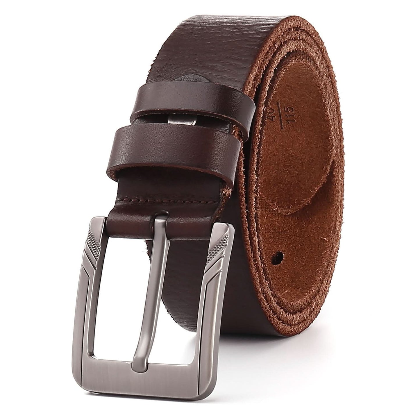 Classic Men’s Leather Pin Buckle Belt