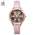 SK Women’s Diamond Quartz Watch – Luxury Leather Strap, 30M Waterproof, Fashion Design