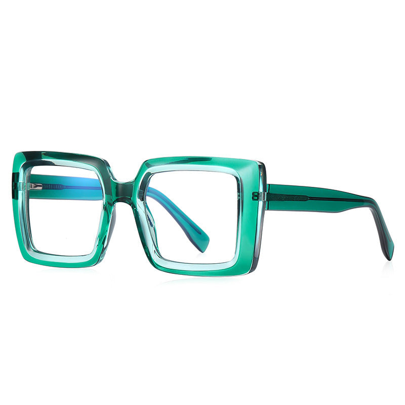 Anti-Blue Light Oversized Square Glasses – TR90 Fashion Eyewear for Women