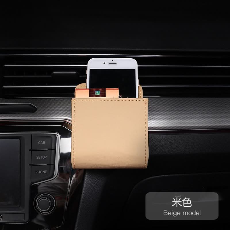 Leather Car Air Vent Storage Box (Set of 2)