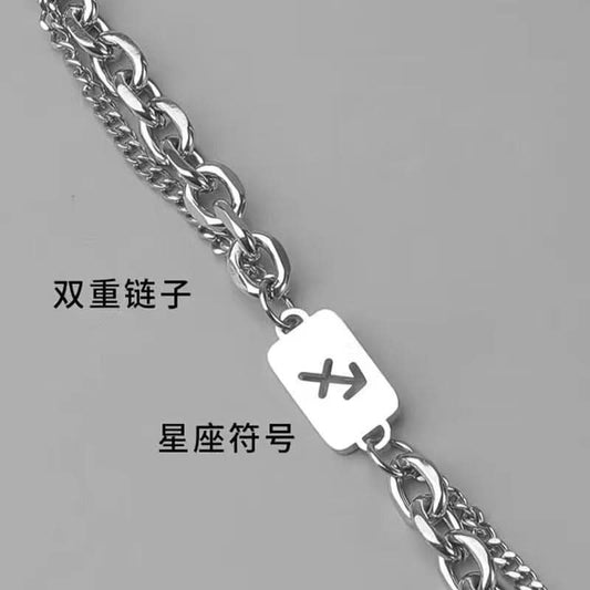 Zodiac Constellation Bracelet – Unisex Titanium Steel Astrology Bangle