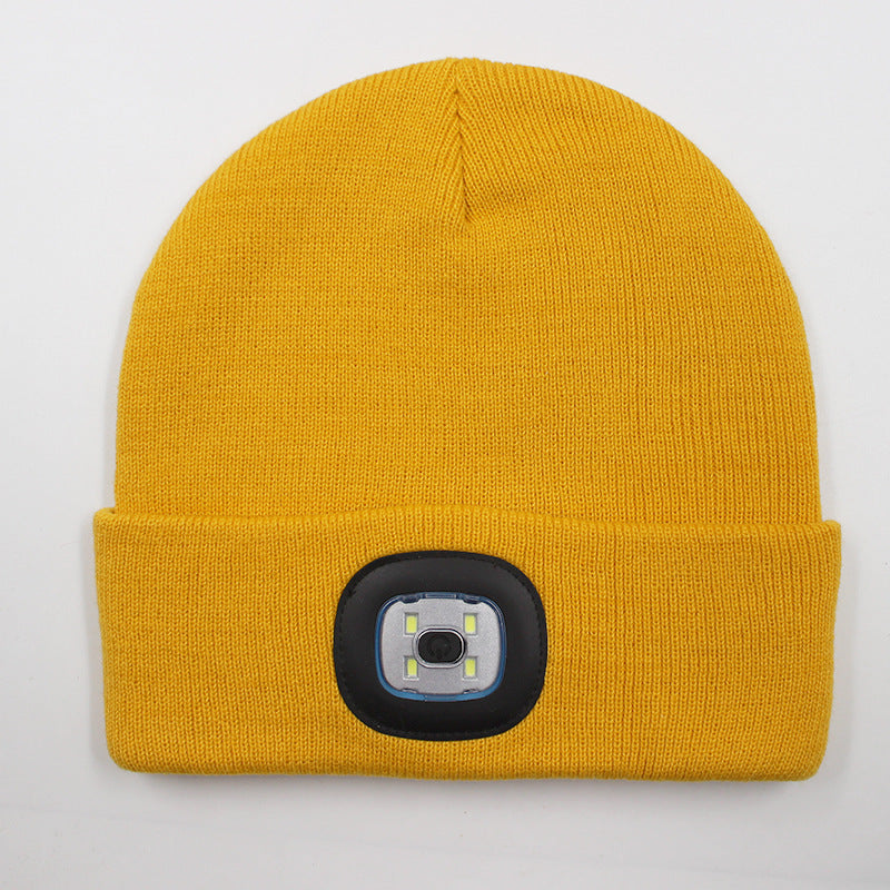 LED Beanie Hat – Rechargeable Knit Travel Hat with Light, Windproof & Warm
