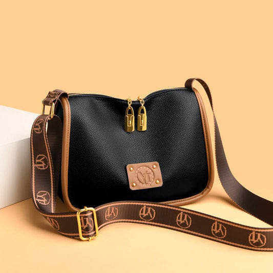 Women's Soft PU Leather Messenger Bag – With Wide Strap
