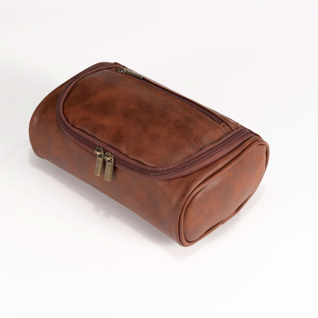 Waterproof PU Leather Toiletry Bag for Men & Women - Makeup Organizer