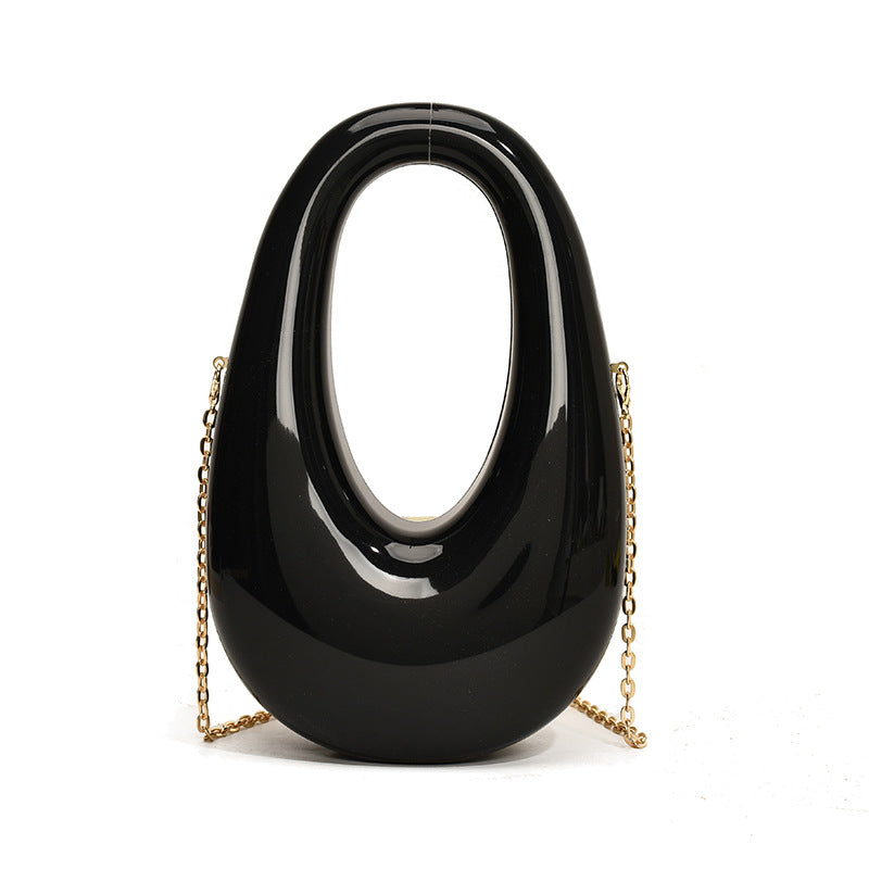 Acrylic Oval Box Handbag – Fashion Chain Crossbody Evening Bag for Women