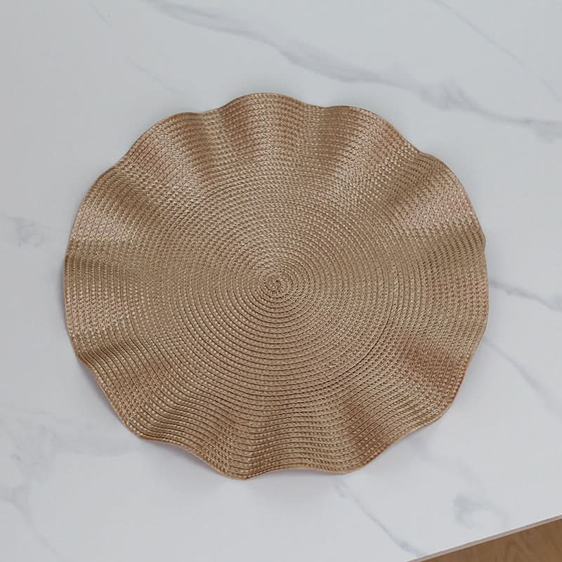 Thick Woven PP Ruffle Placemats & Coasters
