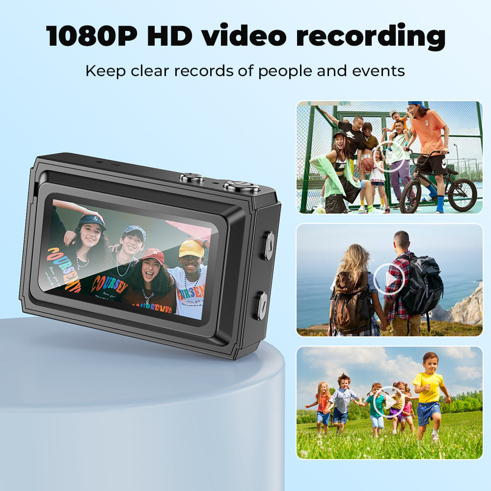 Mini Retro Digital Camera with Wide-Angle Lens – 1080P CCD Video, Compact SLR Style