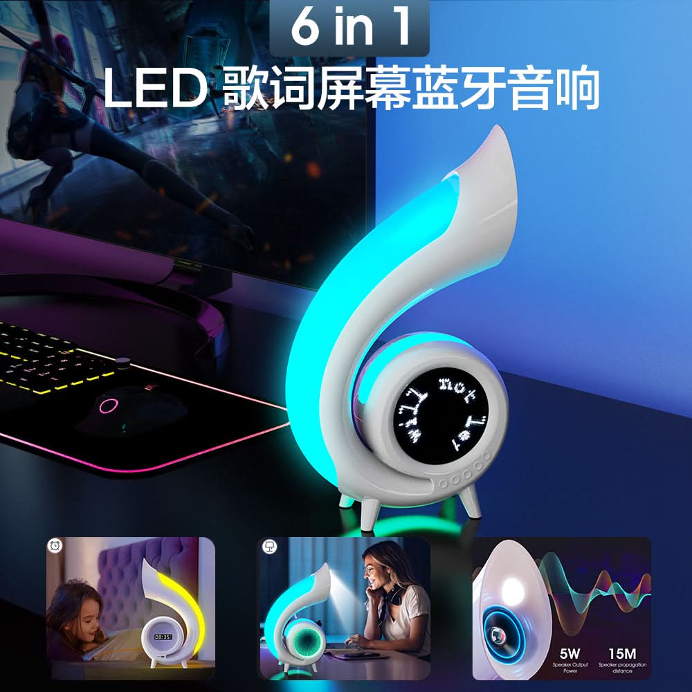 Bluetooth Alarm Clock Speaker – Wireless Mirror Speaker with LED Display