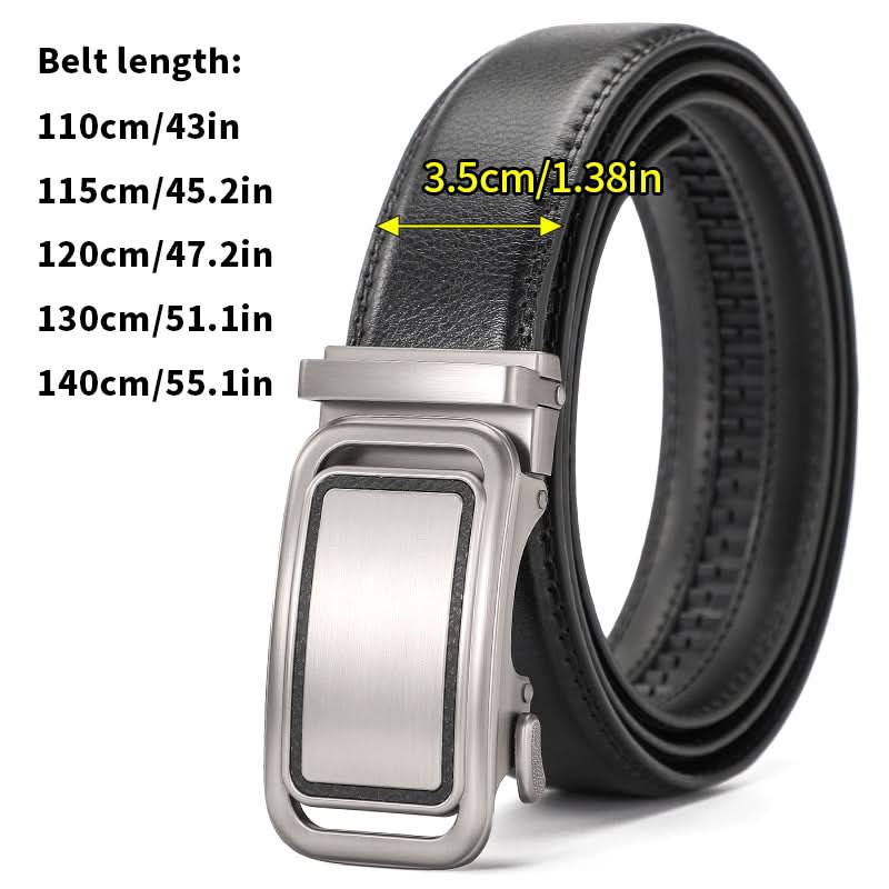 Men’s Leather Automatic Buckle Belt – Stylish Business & Casual Belt
