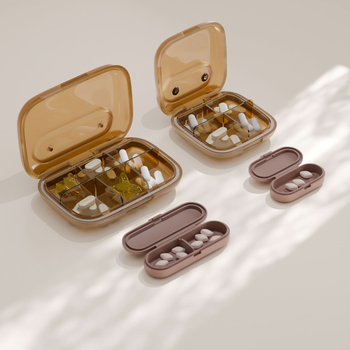 Portable small medicine box three meals a day sealed medicine storage box carry pills medicine packing box