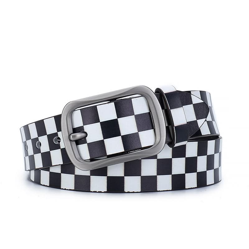 Quirky Leather Belt for Men with Pin Buckle