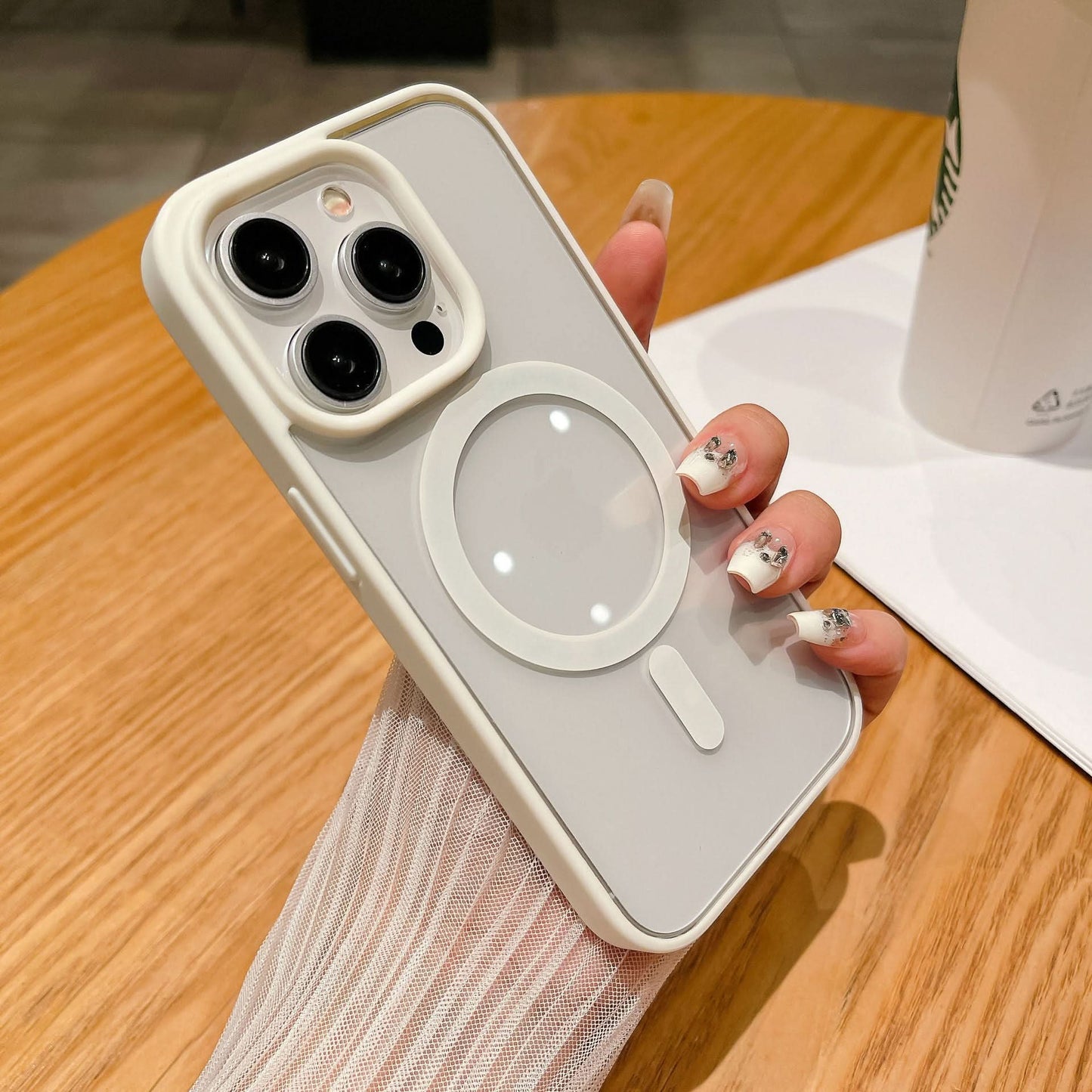 Magnetic Transparent iPhone Case, Frosted Protection